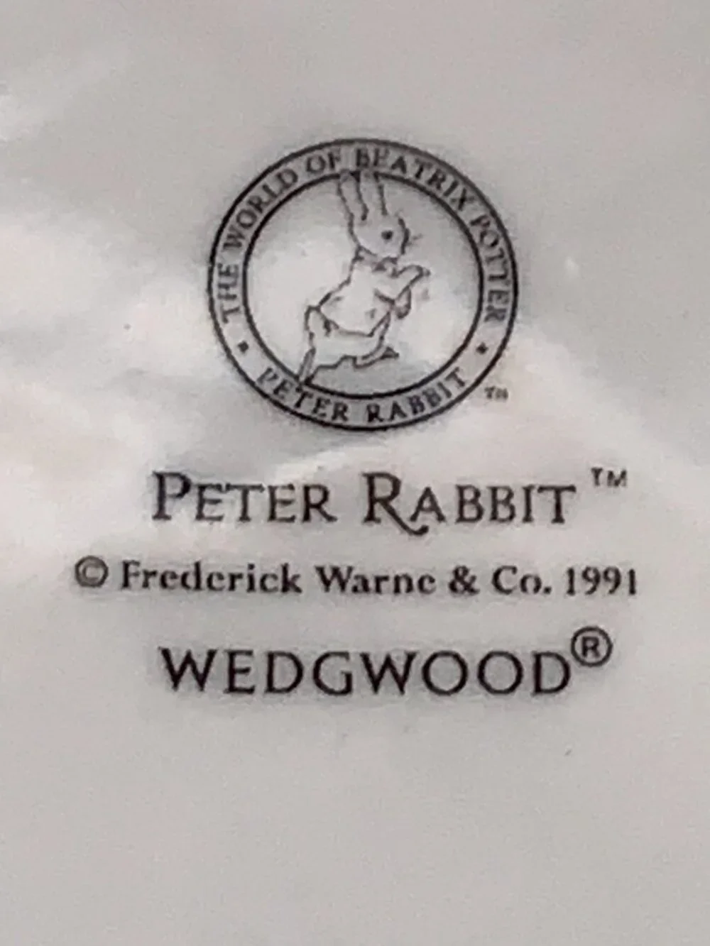 1991 Peter Rabbit‎ Beatrix Potter Wedgwood Child's Set Mug Plate Bowl NOS in Box